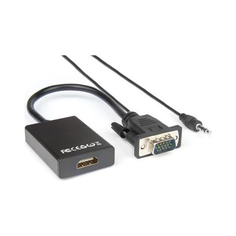 Hamlet XVAVGA-HDMA Videokabel-Adapter VGA (D-Sub) HDMI Typ A (Standard) Schwarz (1/4)
