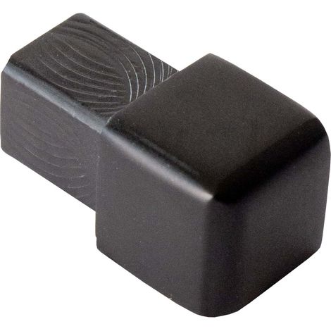 Dalsys Endstück für Fliesenschiene Quadratprofil Aluminium (eloxiert), Fliesenprofil - Schwarz 10mm, 1 Stück