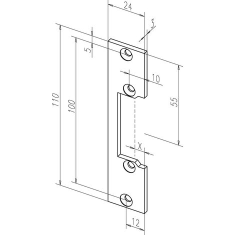 ASSA ABLOY Flachschließbl.106 STA verz.ktg.B.24xL.110mm DIN L/R - -10641