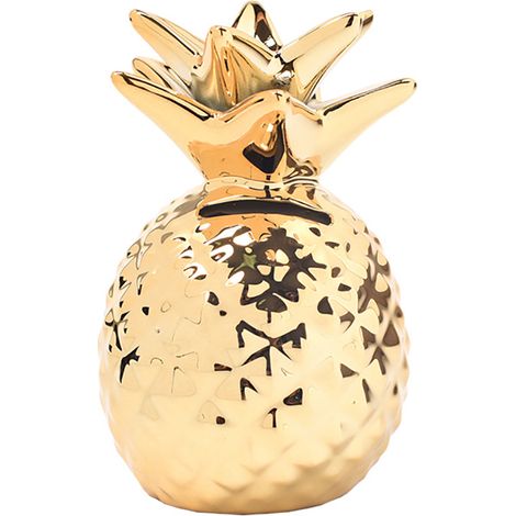 Tirelire ananas en céramique - Décoration mignonne - Tirelire ananas