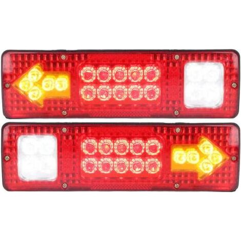 FENOPLASTICAFeux arrière LED 12V, 2 pièces, haute luminosité, clignotant universel, adapté aux remorques, camions, caravanes, bateaux, camping-cars,de (1/4)