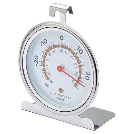 Master Class Deluxe Large Stainless Steel Fridge Thermometer 10cm