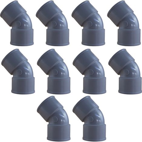 10 coudes PVC 45° Femelle/Femelle Ø40 - First Plast (1/5)