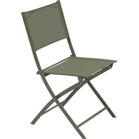 Set di 4 sedie da giardino pieghevoli modula, verde alloro - Hespéride