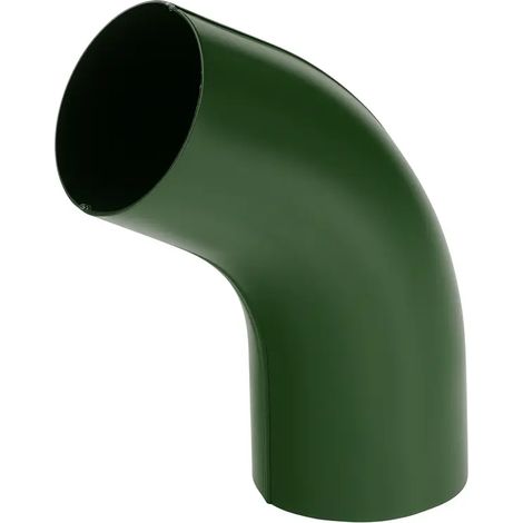 Coude 60° raccord gouttière acier Ø90 mm – Vert RAL 6020