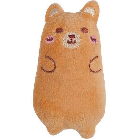 Jouet en peluche à l'herbe à chat pour chat Jouet à mâcher interactif amusant pour chaton Jouet à mâcher pour chat Ours brun