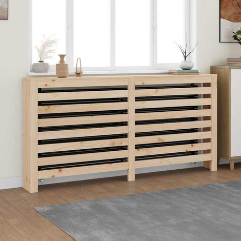 vidaXL Cubierta de radiador madera maciza de pino 169x19x84 cm (1/5)