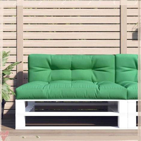 360738 Coussins de palette lot de 2 vert tissu (1/5)