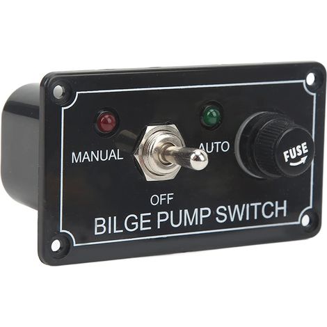 Ej.Life Marine-Bilgenpumpenschalter, Bilgenpumpen-Schalterfenster, Wipp-Kippschalter-Panel Bilgenpumpe Auto Off Manual Switch Panel für RV Yacht A (1/5)