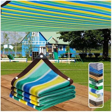 TAISHENGDA-Ineasicer Sonnensegel für Terrasse und Balkon, rechteckiges Schattierungsnetz, Sichtschutz für Balkon und Terrasse, 12-Pin-Sonnenschutzgewebe 4x5m für Terrasse und Balkon (1/5)