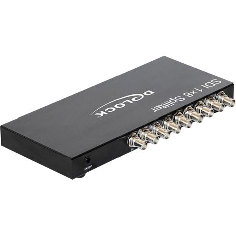Delock 93253 8 Port SDI-Splitter Metallgehäuse 1920 x 1080 Pixel Schwarz (1/2)