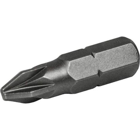 Faithfull Pozi S2 Grade Steel Screwdriver Bits PZ2 x 25mm (Pack 25) FAISBPZ225B