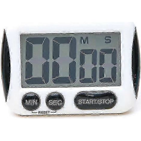 Minuteur électronique numérique à gros bouton avec fonction chronomètre de cuisine, signal sonore puissant et minuterie magnétique. (1/2)