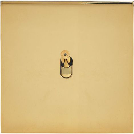 Arnould – Interrupteur va-et-vient lumineux or miroir – Poussoir complet – Pour installation électrique – Design moderne et épuré