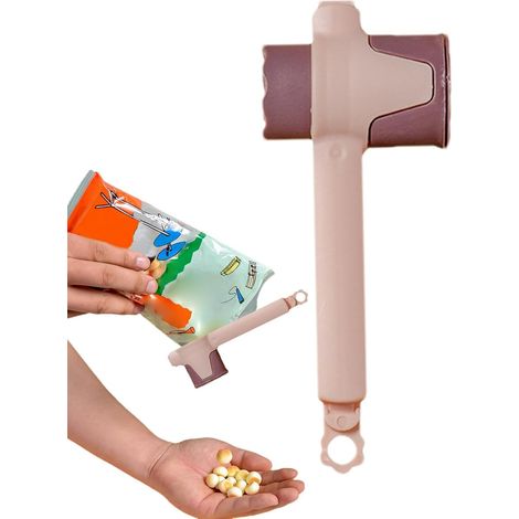 Lebensmittel-Verschlussklammern, Einkaufstaschen-Verschlussklammern, praktische Lebensmittelklammern mit Ausgießer für die Aufbewahrung in der Küche, wiederverwendbar (1/5)