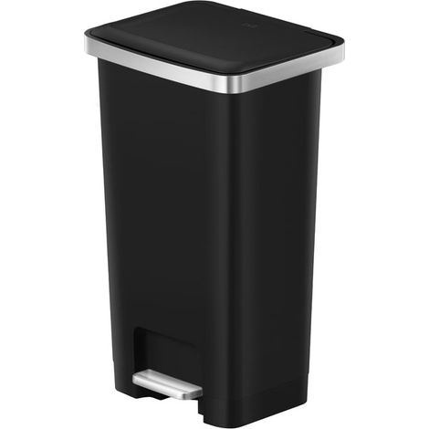 EKO - Poubelle à pédale Hana 2 45 litres - Plastic - noir