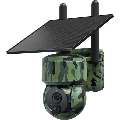 Caméra Solaire de Surveillance Faunique 4G GPS, PTZ 355° Horizontal 90° Vertical 12X Zoom, 600MP Vision Nocturne 20m, IP66 Étanche ABS Basse Consommation- (1/5)