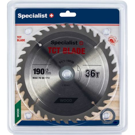 Lame de scie Specialist Wood 190x1 4x30/20/16 mm Z36