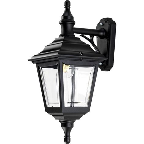 Elstead Kerry - Lanterna da parete per esterni 1 luce con luce nera IP44, attacco E27 (1/5)