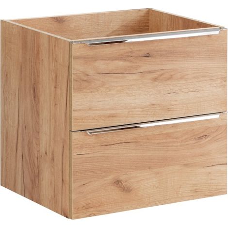 Möbelwaschtisch NALYA 60 cm – Helles Eichenholz – Natürliche Eleganz und hängendes Design