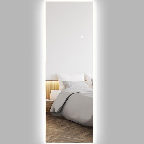 Grand Miroir Mural Rectangulaire 120 x 40 cm avec Éclairage LED (1/5)