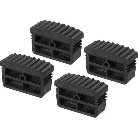Embouts d'Échelle, 4 Pièces des en Caoutchouc Antidérapants pour Pieds d'Échelle, Protection de Remplacement pour Échelle, Noir (1/5)