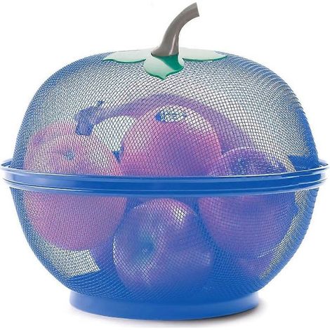 Corbeille à fruits en forme de pomme avec couvercle, en maille, porte-légumes de table, panier égouttoir pour la vaisselle. (1/5)