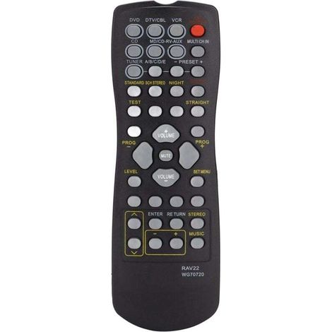 RAV22 WG70720 télécommande de remplacement Applicable pour récepteur DVD RXV340 RXV350 RXV357 RXV359 RXV420 (1/4)