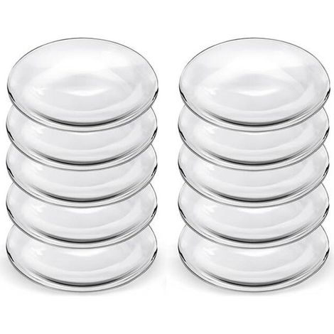 Arrêts de porte - Lot de 10 - Embouts de protection - PVC - Autocollants - Protection murale - Protection de porte - Protections de poignée de porte - Tampons - Convient pour la maison et le bureau - (1/5)
