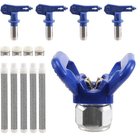 10 têtes de pulvérisation réversibles pour pistolet à peinture airless, buse de pulvérisation airless avec protection. (1/5)