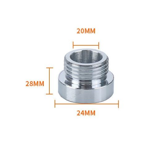Adaptateurs de Robinet Chromé 3/4" x 1/2", Réduction Mamelon Raccords pour Adaptateurs de Robinet Connecteur, Tuyaux de Douche (1/4)