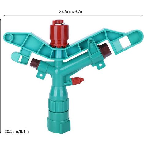 G1in DN25 Sprinkler (Trésailleur de jardin) + Robinet Rocking Arm Sprinkler 360 Rotation Irrigation Sprinkler + PP + 25mm (1/5)