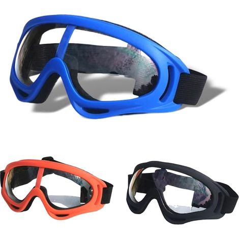 3 PCS Lunette Protection Travail Lunette Anti Buée Surlunettes Protection Anti Poussière Lunettes Sécurité Inrayables avec ajustement universel pour Sport Tir Pêche Chimie Laboratoire (1/5)