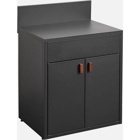 Módulo cocina exterior de acero, 2 puertas, 80cm