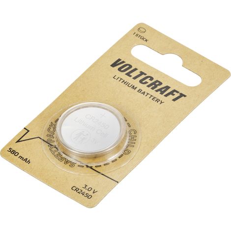 VOLTCRAFT Knopfzelle CR2450 3 V 1 St. 580 mAh Lithium (1/4)