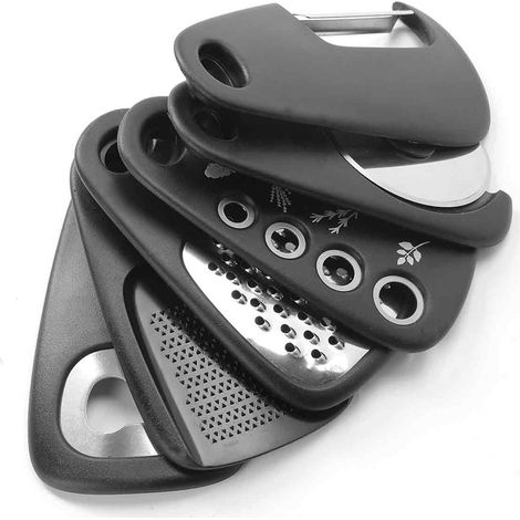 6 Pièces Ensemble Ustensiles Cuisine, Compact Grattoir Éplucheur Ouvre-bouteille, Pour Camping Caravaning Maison (1/5)