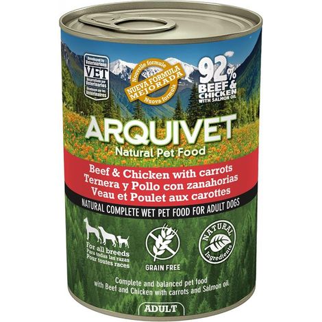 ARQUIVET Nassfutter für Hunde mit Rind und Huhn 400 g