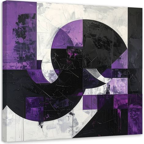 Stampe su Tela, Astrattismo moderno texture viola, 20x20 (1/5)