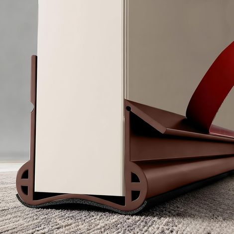 Draft Stopper 36 Inches – PVC Door Draft Stopper, Insulation Against Noise, Cold, Moisture, and Insects, Brown (1/5)