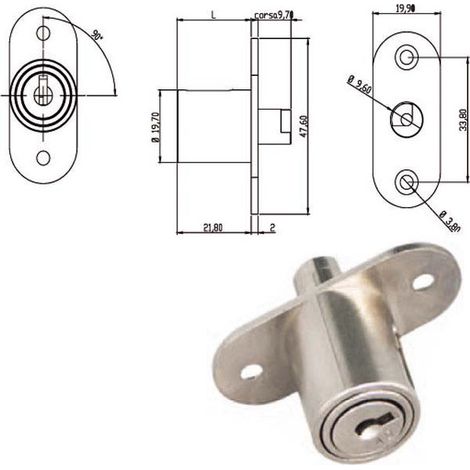 Cerradura para muebles App.Push 163500 Omr