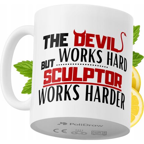 Taza de café/té divertida con diseño de texto humorístico para escultores. Taza ideal para cumpleaños, santos y días festivos. Taza premium para ocasiones especiales en casa, la oficina o el trabajo.  (1/5)