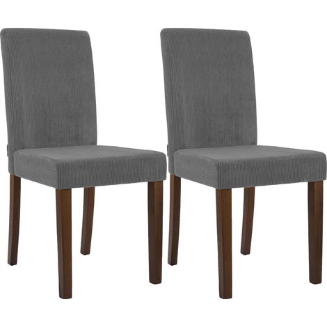 Set di 2 Sedie da Pranzo Ina in Corda grigio antico scuro