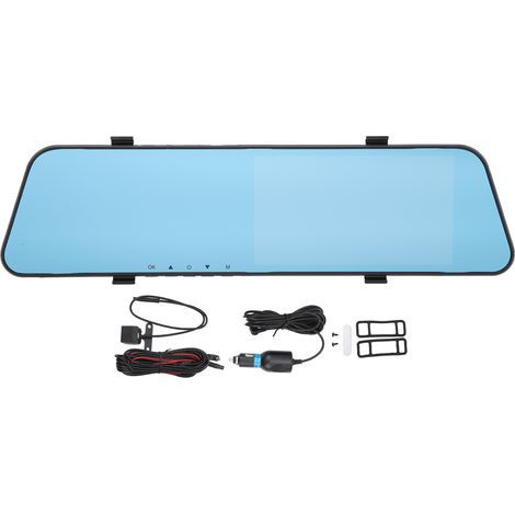 Caméra Voiture DVR 5.5 Pouces Double Lentille 1080P Full HD Écran Tactile Enregistreur de Conduite avec Détection de Mouvement et Carte Mémoire 64G Rétroviseur (1/5)