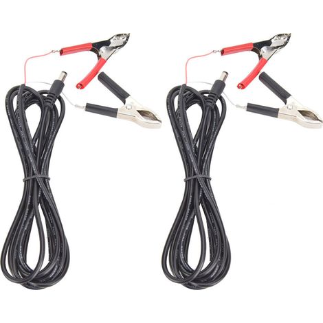 Prise d'alimentation cc mâle à fil à pince Crocodile, 2 pièces, 3 mètres 12V/24V pour connecteur LED