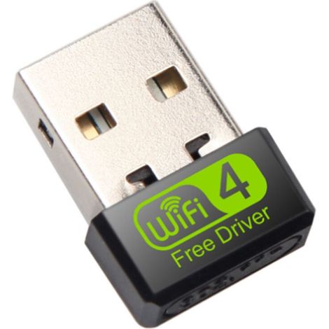 Adattatore WiFi plug and play senza driver per ricevitore WiFi USB a 2,4 GHz e 150 Mbps, compatibile con computer desktop e portatili. (1/5)