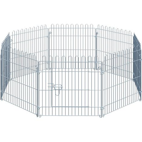 Parc à chiots, enclos pour chiots, barrière pour chiots, ensemble de 8 pièces, L 63 x H 60 cm Ce produit est fabriqué av