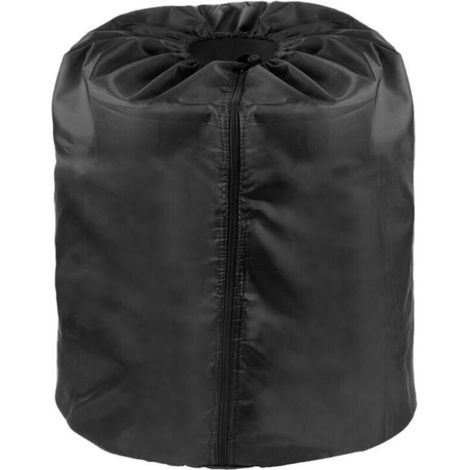 Housse de protection contre le gel (pour plantes en pot) 45 x 50 cm, housse d'hiver pour pot avec fermeture éclair et sangles, facile à installer, isole contre le gel - Noir (1/4)