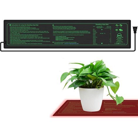 Tapis Chauffant pour Plantes Imperméable Serre de Germination Accélère la Germination des Graines, Coussin de Chauffrage pour Reptile et Amphibien, 10 × 52.5 cm (1/5)