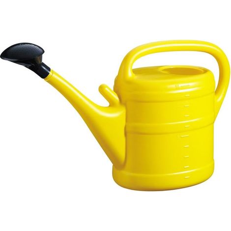 Arrosoir de jardin 10L - Plastique jaune robuste - Bec verseur amovible - Idéal fleurs et potager - Couleur jaune