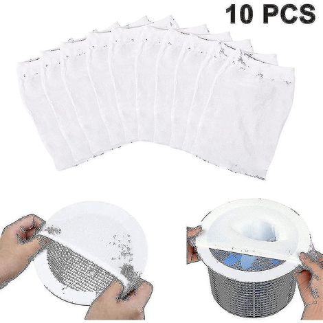Poolskimmer-Socken – Idealer Schutz für Filter, Körbe und Skimmer – 10er-Packung